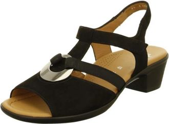 Ara Lugano h wijdte 12-35715 - Dames - Sandalen met hakken - Zwart - 37 1/2 EU - Schoenen