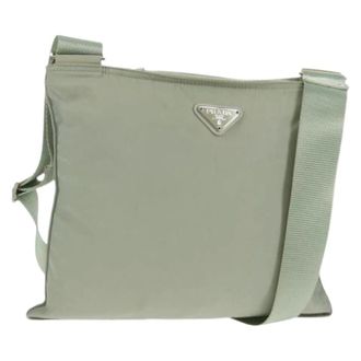Prada Pre-owned Nylon prada-bags - Dames - Pre-owned - Groen - Maat: ONE Size Nylon