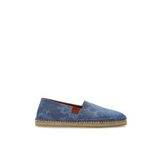 Etro Etro, Espadrilles, male, Blue, Size: 12 US Canvas Espadrilles with Paisley Motif
