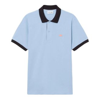 Lacoste Polo Shirts, male, Blue, Size: 3XL Classic Fit Contrast Rib Polo