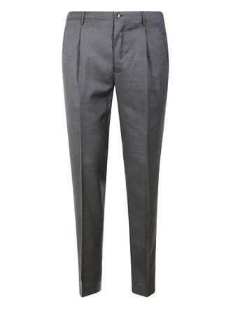 Incotex pleated trousers - men - Virgin Wool - 44 - Grey