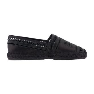 Tory Burch Open Weave Viscose Espadrille Flat - Black