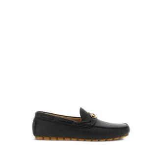 Valentino Garavani Schoenen, Heren, Zwart, 42 EU, Leer, Driver Fastaway Moccasins