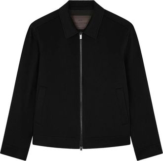 Paul & Shark Luxe Cashmere Blouson Jack - Heren - Cashmere truien - Zwart - L - Polyester - Truien & Vesten