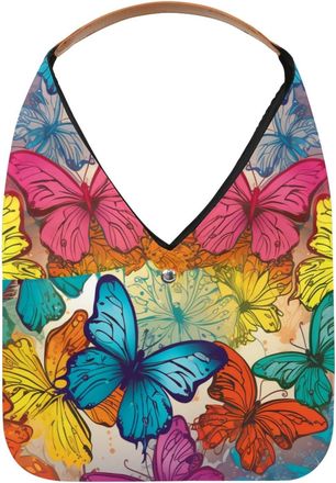 Generic Butterfly Reusable Lightweight Grocery Bags - Foldable Into Compact Pouch, Washable & Sturdy, Multipurpose for Shopping and Travel