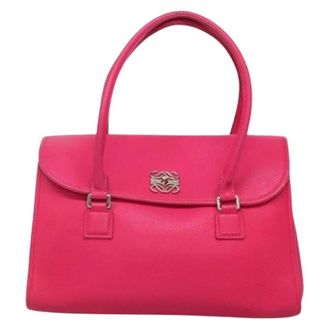 Loewe Pre-owned Leren Handtas - Dames - Pre-owned - Roze - Maat: ONE Size Leer