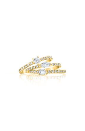 Mindi Mond Set of 3 Fancy Cut Diamond Stacking Rings in 18K Yg at Nordstrom, Size 6.75