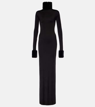 New Arrivals Abito lungo Priscilla in misto seta