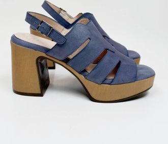 Wonders Womens Alessia Nubuck Sandals In Baltic