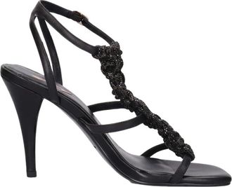 Marc Ellis Sandal met hoge hak - Dames - Sandalen met hakken - Zwart - 40 EU - Leer - Schoenen
