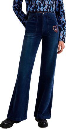 Desigual Womens myheart Casual Pants, Blue, 10