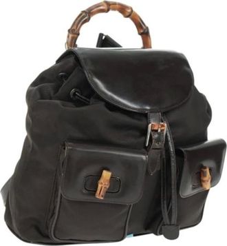 Gucci Pre-owned Backpacks, female, Brown, Size: ONE SIZE Pre-owned Nylon gucci-bags