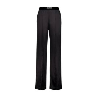 Tom Ford Dames, Broeken, Zwart, Maat: S Zijde