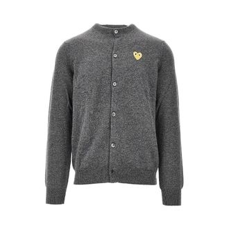 Comme Des Gar&ccedil;ons Heart patch wool cardigan Man S