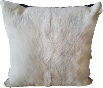 My Bliss Home Cojín decorativo de piel de vaca, blanco 50 x 50 cm