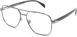 Eyewear by David Beckham Grijze Optische Frame Bril - Heren - Brillen - Grijs - 57 MM - Accessoires
