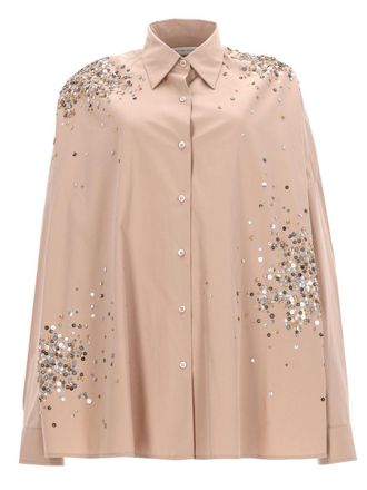 Dries Van Noten Casia Rhinestones Oversized Relaxed Shirt