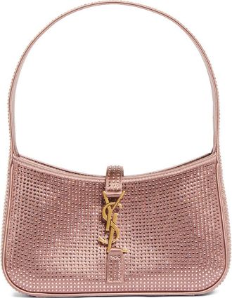 Saint Laurent Le Mini Embellished Leather Hobo Bag in Elderberry at Nordstrom