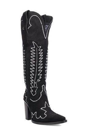 Dingo Double Take Over the Knee Western Boot in Black at Nordstrom, Size 7.5
