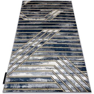 RugsX Alfombra De Luxe Moderna 460 L&iacute;neas - Structural Azul Oscuro / Oro Blue 200x290 Cm