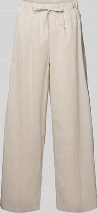 Only Loose Fit Weite Hose aus reiner Baumwolle Modell AUGUSTA in Sand, Gr&ouml;&szlig;e XL