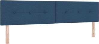 vidaXL Cabecero Con Cabecera Manual Azul 200 Cm Tela Vidaxl