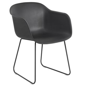 MUUTO Fiber Armchair Sled Base, schwarz