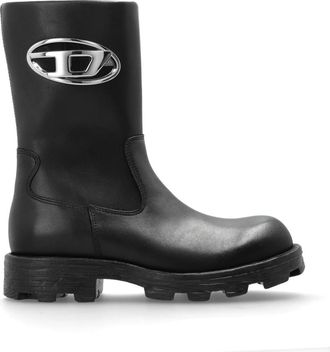 Diesel D-Hammer Bkr Enkellaarsjes - Dames - Enkellaarsjes - Zwart - 40 EU - Leer - Schoenen