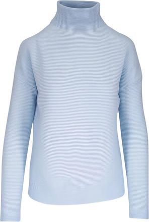 Kinross Cashmere Top a collo alto - Blu