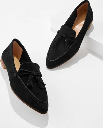 Talbots Kacey Suede Loafers - Black - 10 1/2 M Talbots