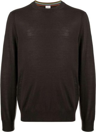 Paul Smith Trui met ronde hals - Heren - Ronde hals truien - Bruin - 2XL - Wol - Truien & Vesten