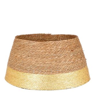 MiCa Decorations Falda de &aacute;rbol de navidad oro h26xb50xl50cm