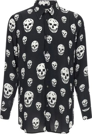 Alexander McQueen SKULL PRINT SHIRT Size: 15++, colour: BLACK