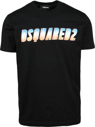 Dsquared2 Tops, Heren, Zwart, L, Katoen, T-shirt