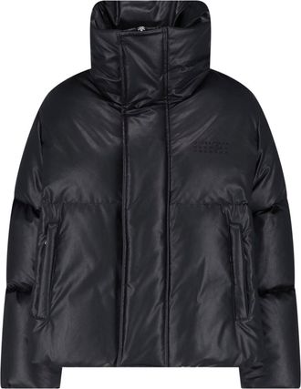 Maison Margiela Black Faux Leather Padded Jacket