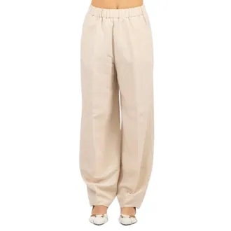 LuckyLu Wide Trousers, female, Beige, Size: 2XL Pa83Lv Wide Trousers