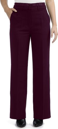 Ellen Tracy Womens Straight Leg Pant with Satin Waistband