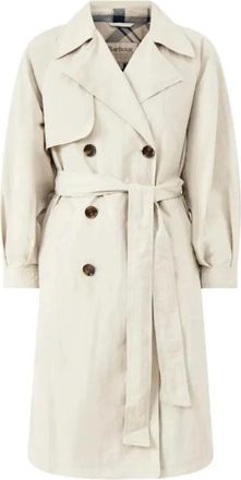 Barbour Jassen, Dames, Grijs, S, Klassieke Double-Breasted Trenchcoat
