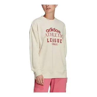 adidas (WMNS) adidas Retro Luxury Crew Sweatshirt Beige HL0048