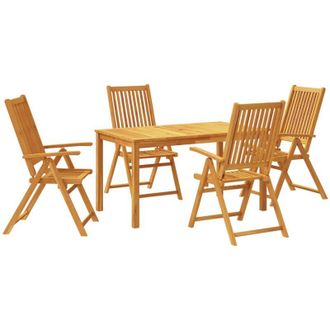 vidaXL Juego De Comedor De Jard&iacute;n 5 Piezas Madera Maciza De Acacia Vidaxl