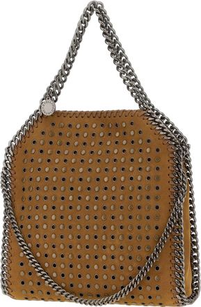 Stella McCartney Womens Falabella Mini Shoulder Bag Brown Fabric