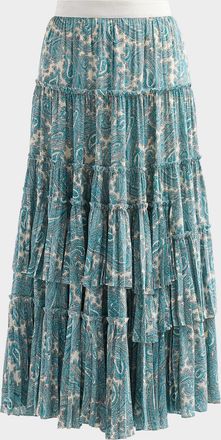 Cinq &agrave; Sept Hendrix Paisley Orianna Maxi Skirt