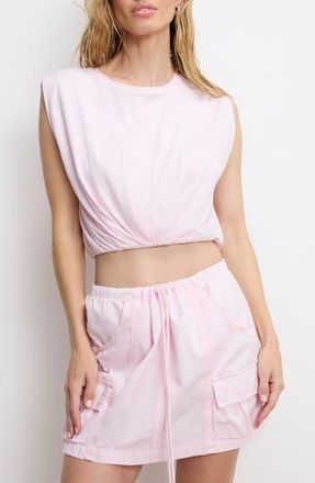 Good American Gathered Hem Muscle Top in Bubblegum005 at Nordstrom Rack, Size X-Small