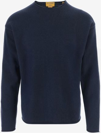 Guest In Residence Navy Cashmere Crew Neck Sweater - Heren - Cashmere truien - Blauw - M - Truien & Vesten