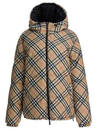 Burberry Check Jackets And Coats Beige