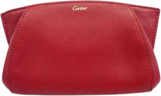 Cartier Pre-owned Clutches, female, Red, Size: ONE SIZE Pre-owned Pouch