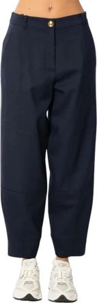 Pinko Wide Trousers, female, Blue, S, Balloon-fit Trousers