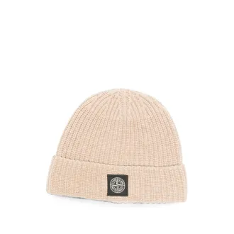 Stone Island Logo-patch Beanie Hat