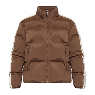 Palm Angels Winter Jackets, male, Brown, Size: M Insulated Jacket With A Stand-Up Collar
