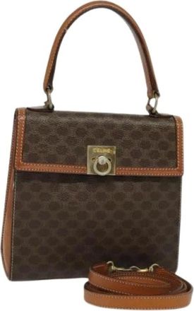 Celine Pre-owned Handbags, female, Brown, Size: ONE SIZE Pre-owned Vintage Canvas Handbag